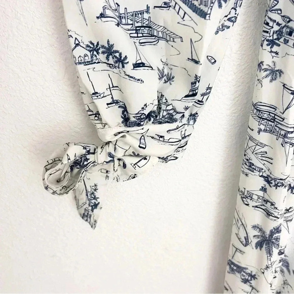 NWT Boamar Blue White Zain Village Blue Maxi Dress, Size Extra Small/Small - Picture 6 of 11